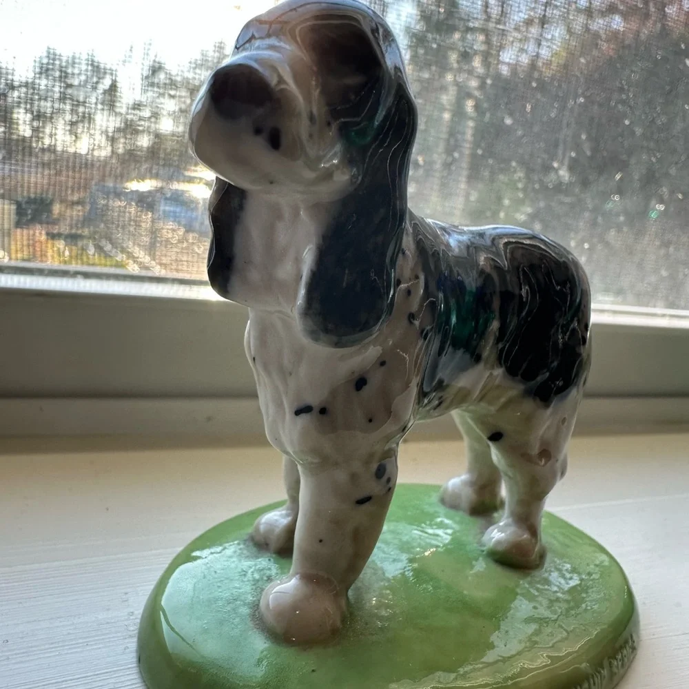 🏆 Vintage Rare Wade England Dog Figurine – Championship Series Spaniel Decor